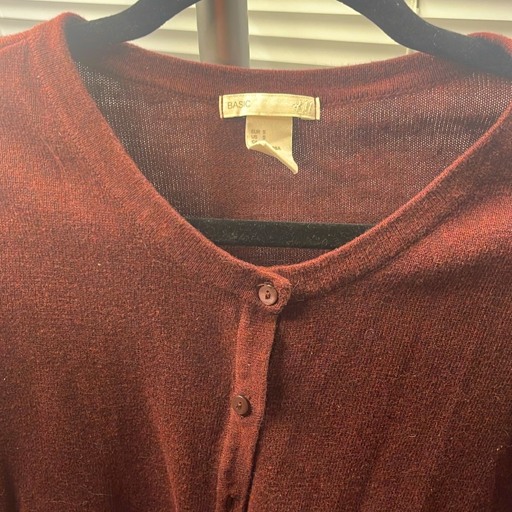 H&M cardigan burgundy